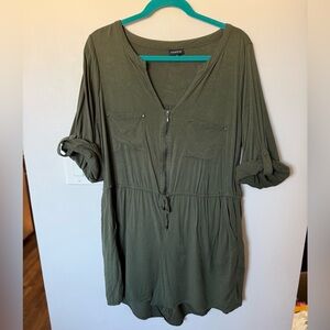 Army Green Short Romper